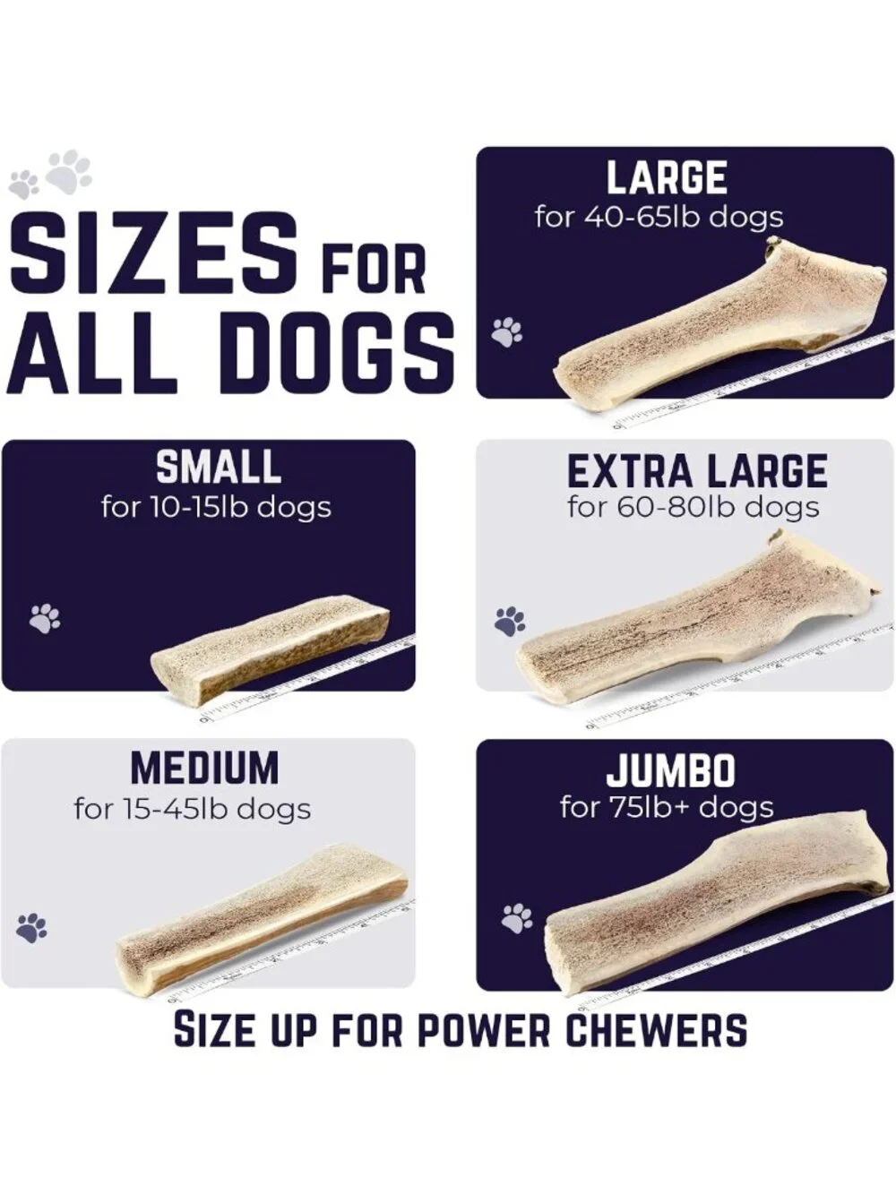 Long-Lasting Split Elk Antlers for Dogs - Small 2 Pack, Natural Chew Treats